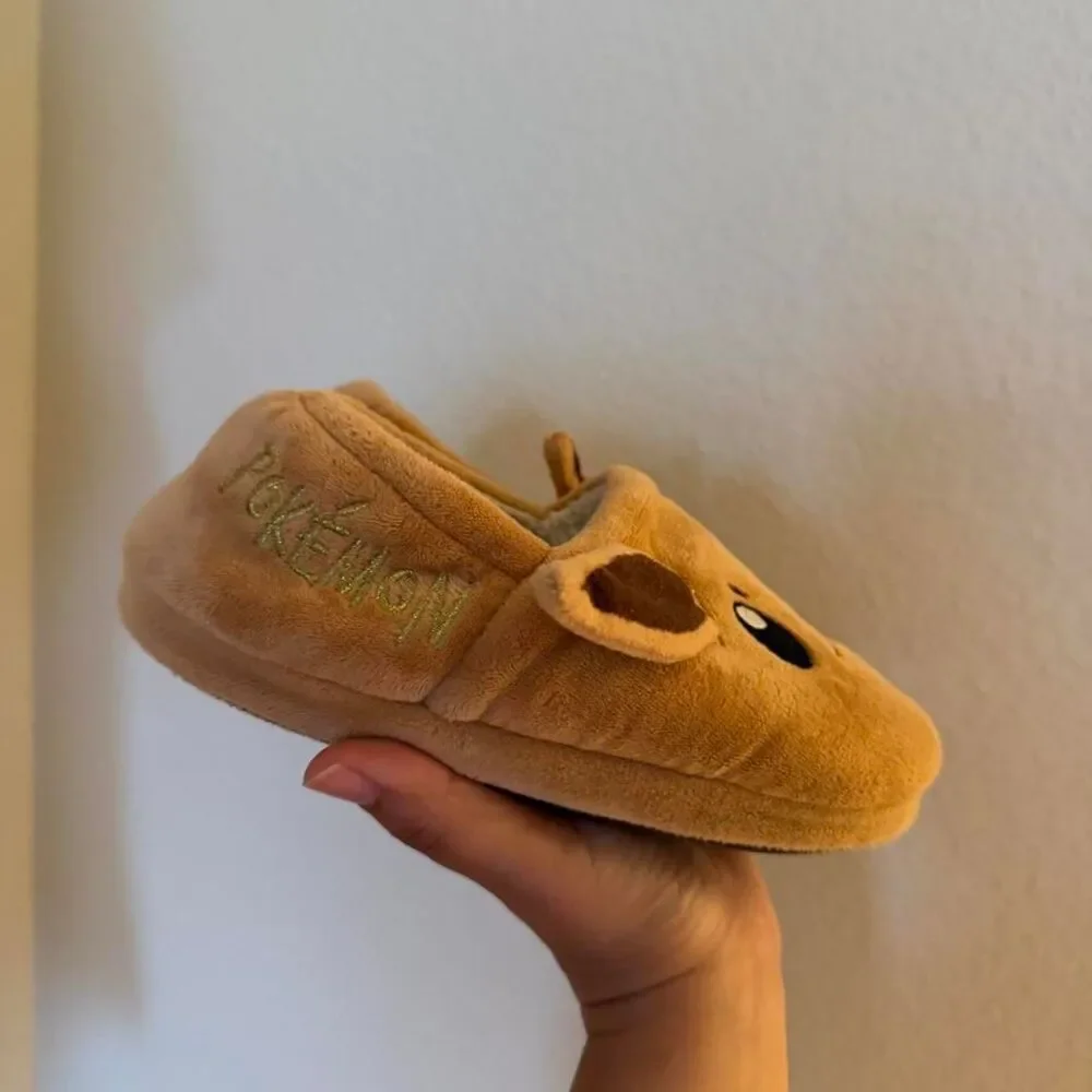Pokemon Brown and Tan Slippers